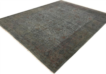 A01537, 9 0"x11 6",Over Dyed                     ,9x12,Grey,CHARCOAL,Hand-knotted                  ,Pakistan   ,100% Wool  ,Rectangle  ,652671136368